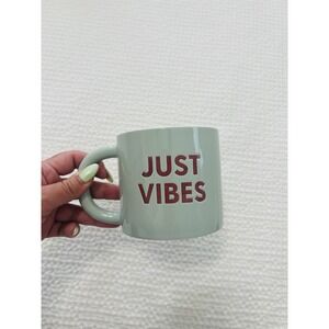 JUST VIBES Ceramic Coffee Tea‎ Hot Cocoa 18oz Mug Kitchen Dinnerware Essentials